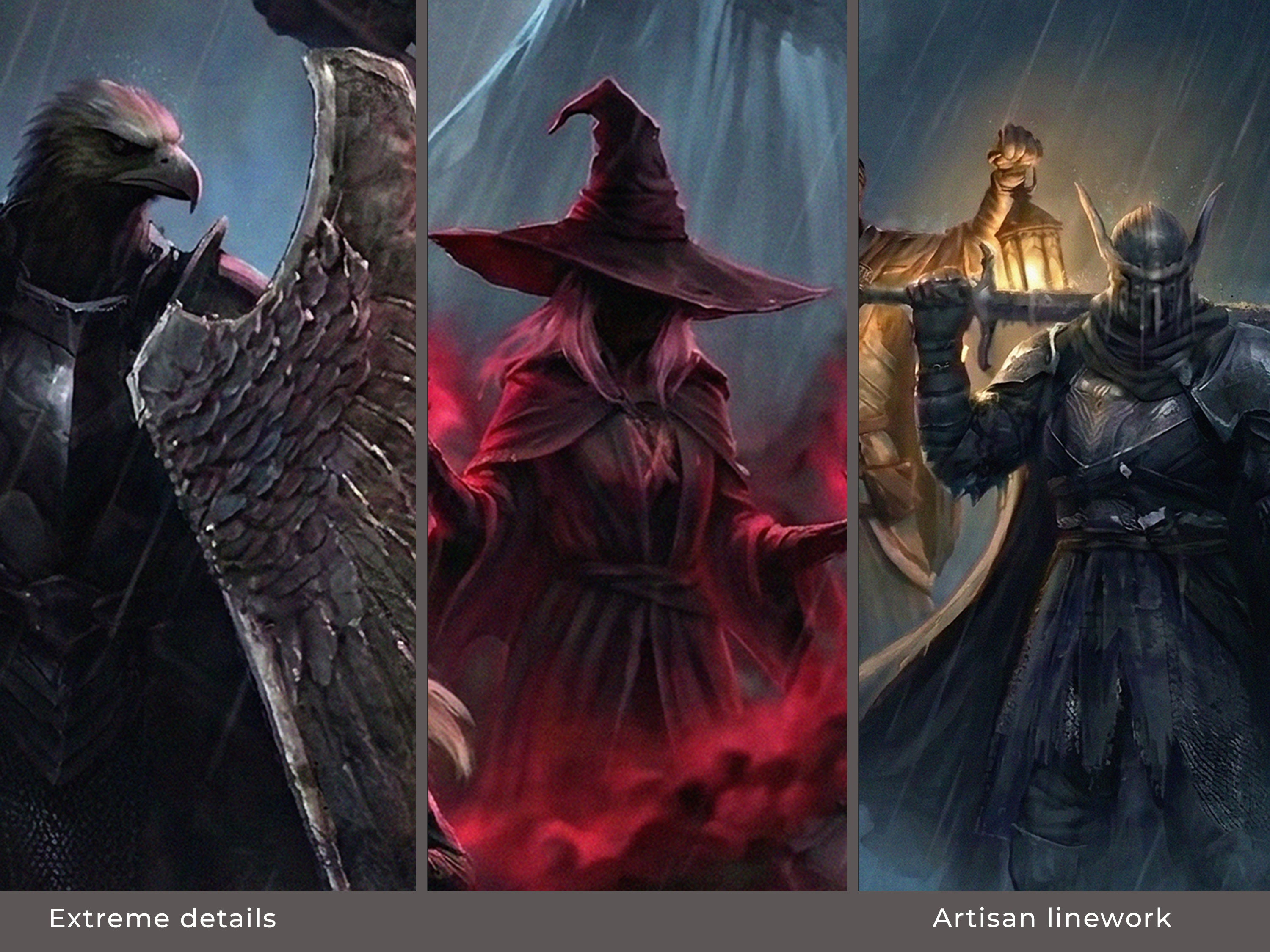 All Nightfarers Desk Mat, Elden Ring Nightreign Mousepad XL, Dark Fantasy Gaming Mouse Pad Roster