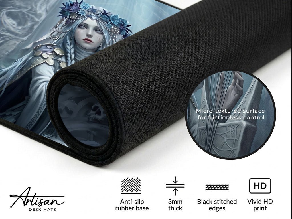 Revenant Desk Mat, Nightreign Gaming Mousepad XL Neoprene, Elden Ring Dark Fantasy Summoner