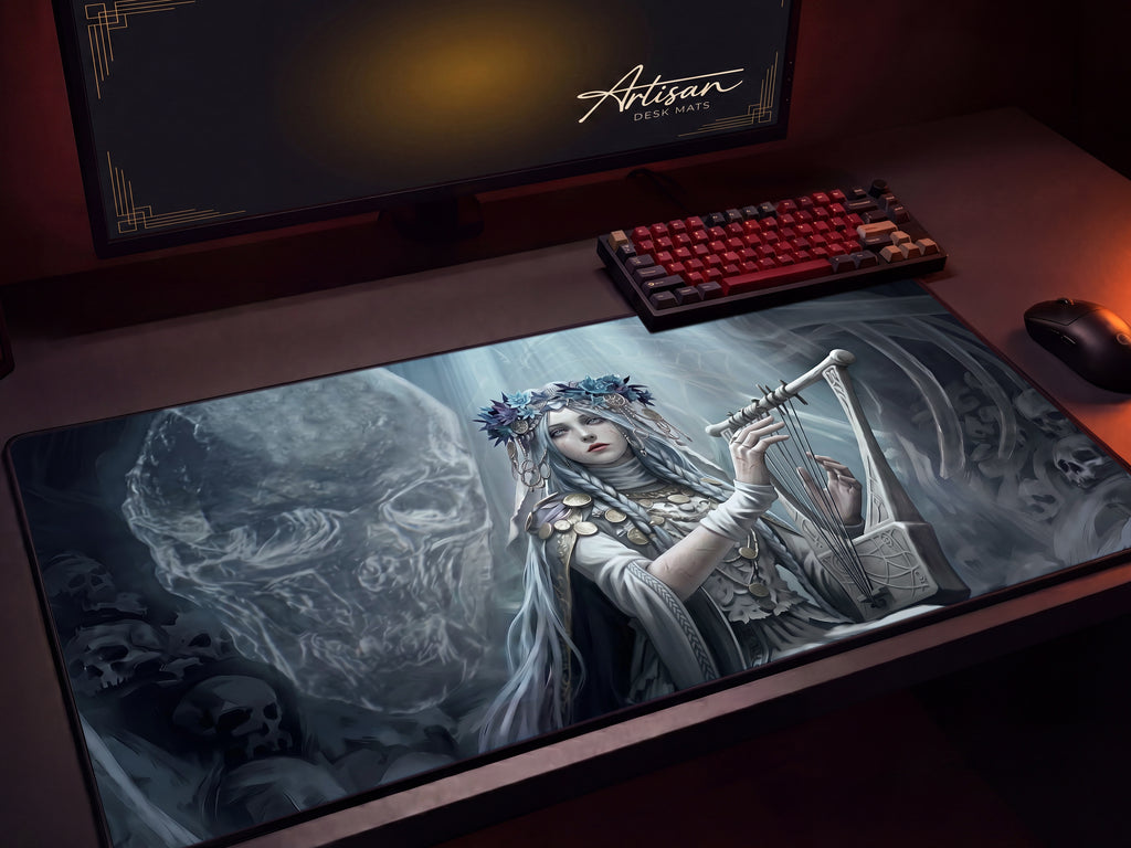Revenant Desk Mat, Nightreign Gaming Mousepad XL Neoprene, Elden Ring Dark Fantasy Summoner