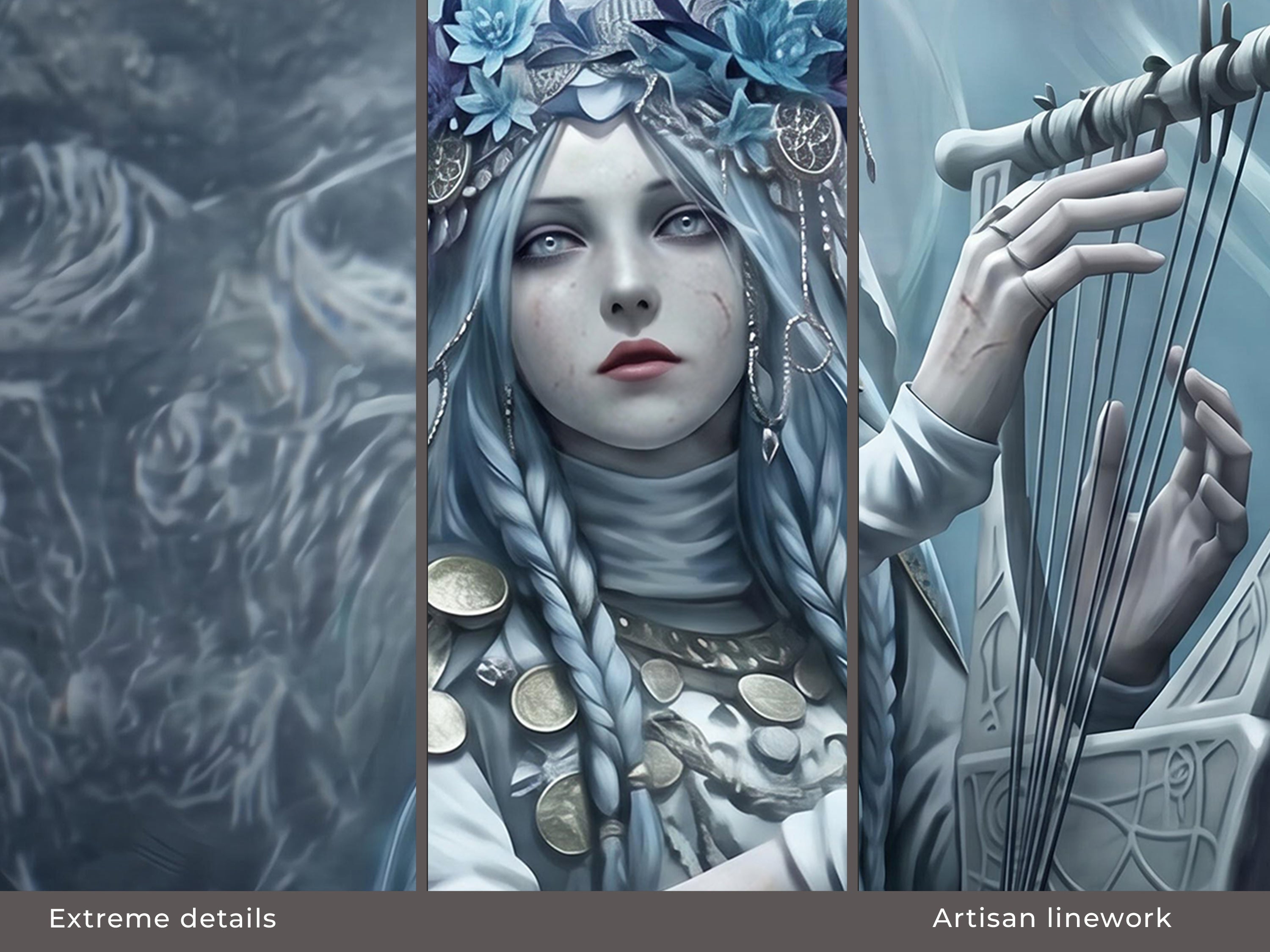 Revenant Desk Mat, Nightreign Gaming Mousepad XL Neoprene, Elden Ring Dark Fantasy Summoner