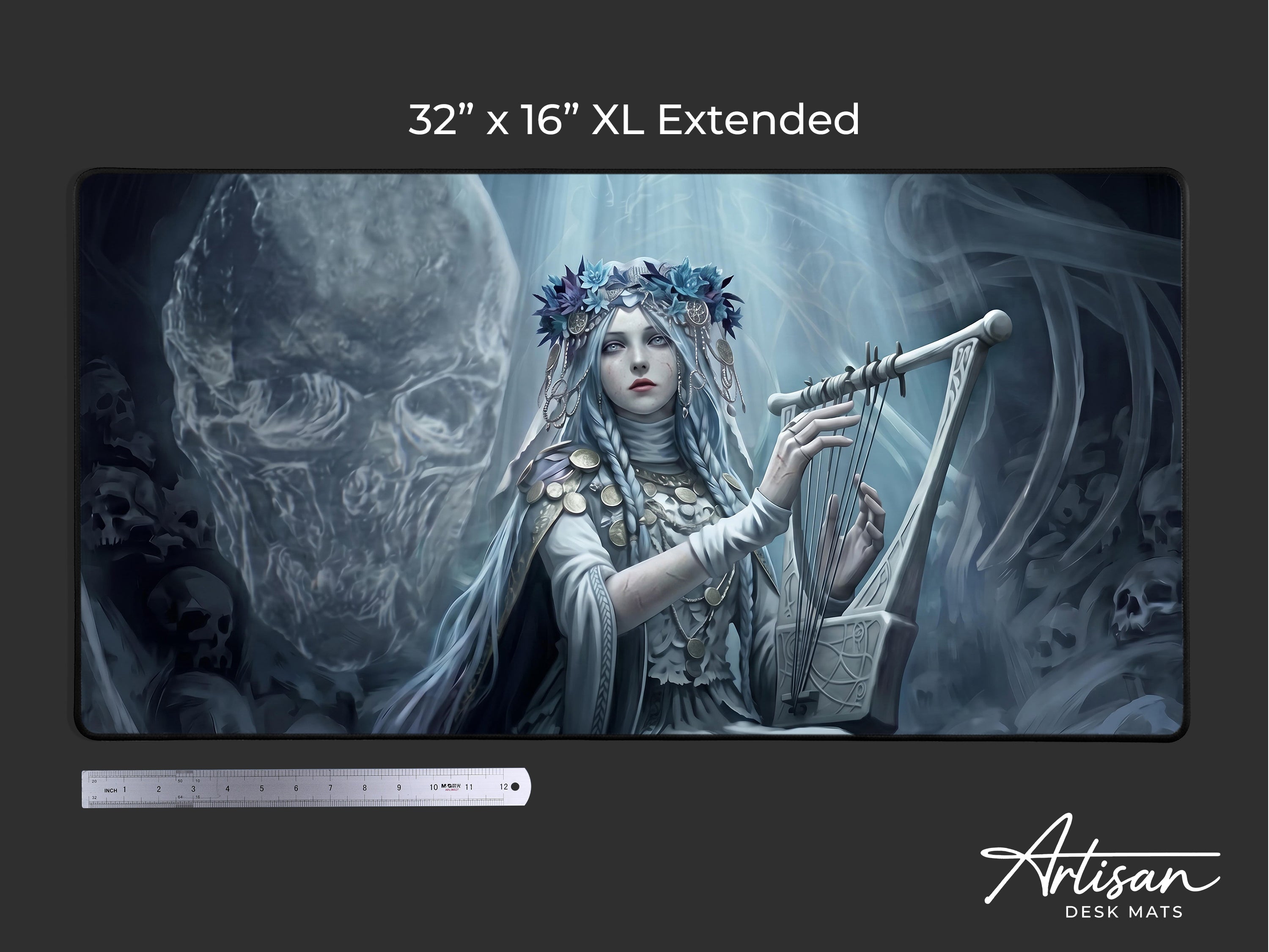 Revenant Desk Mat, Nightreign Gaming Mousepad XL Neoprene, Elden Ring Dark Fantasy Summoner