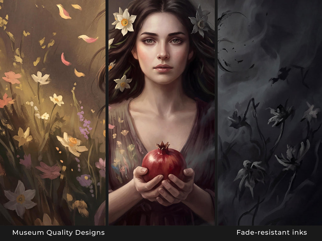 Persephone Canvas Wall Art, Greek Goddess Mythology Print, Stretched Canvas Up to 60 Inches