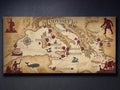 Odyssey Map Canvas Wall Art, Ancient Greek Mythology Map Print, Stretched Canvas Ready to Hang