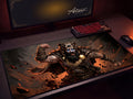 Myurdin Desk Mat, Crimson Desert Boss Fight Mousepad XL Neoprene, Black Bears Dark Fantasy Art