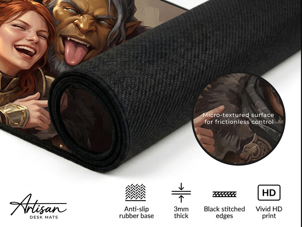 Crimson Desert Funny Desk Mat, Gamer Gift XL Neoprene Mousepad, Greymanes Humor Gaming Art