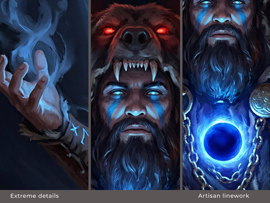 Myurdin Desk Mat, Crimson Desert Gaming Mousepad XL Neoprene, Black Bear Leader Dark Fantasy