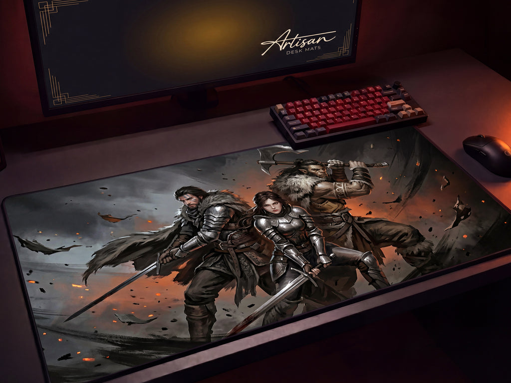 Crimson Desert Desk Mat, Gaming Merch Mousepad XL Neoprene, Greymanes Dark Fantasy RPG Art