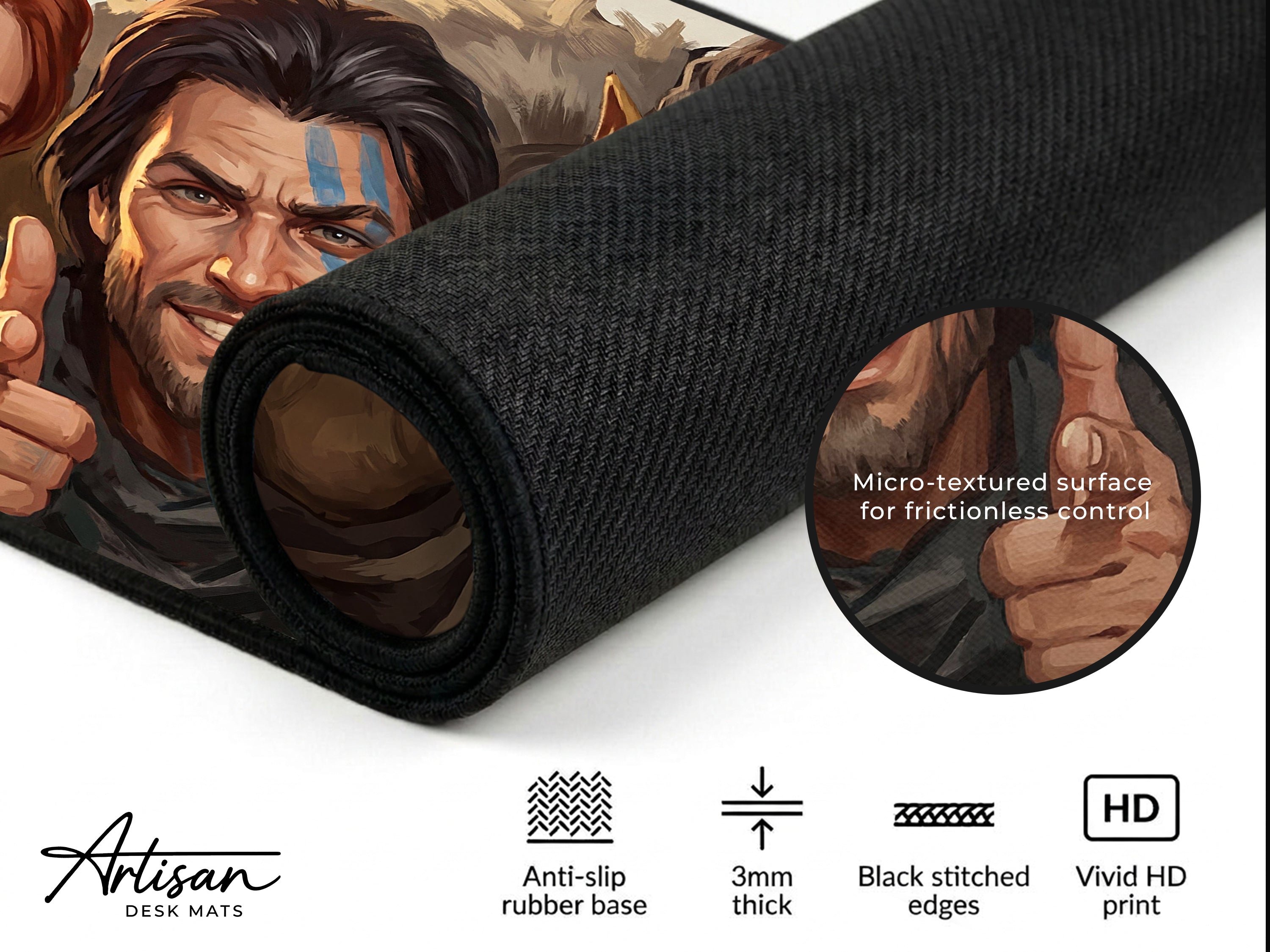 Crimson Desert Desk Mat, Greymanes Funny Gaming Mousepad XL Neoprene, Kliff Damiane Oongka