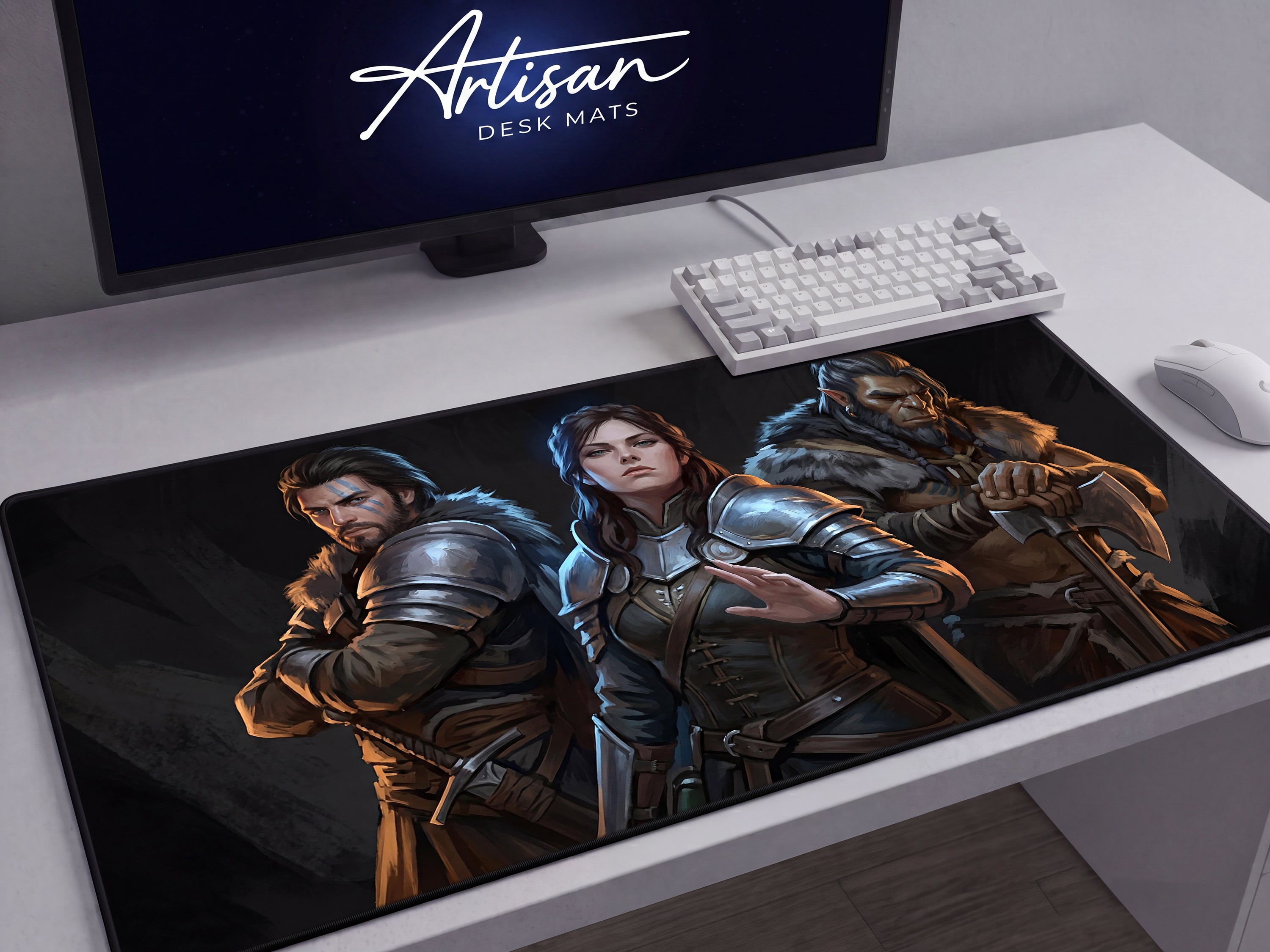 Crimson Desert Gaming Mousepad, Greymanes Desk Mat XL Neoprene, Dark Fantasy Action RPG Art
