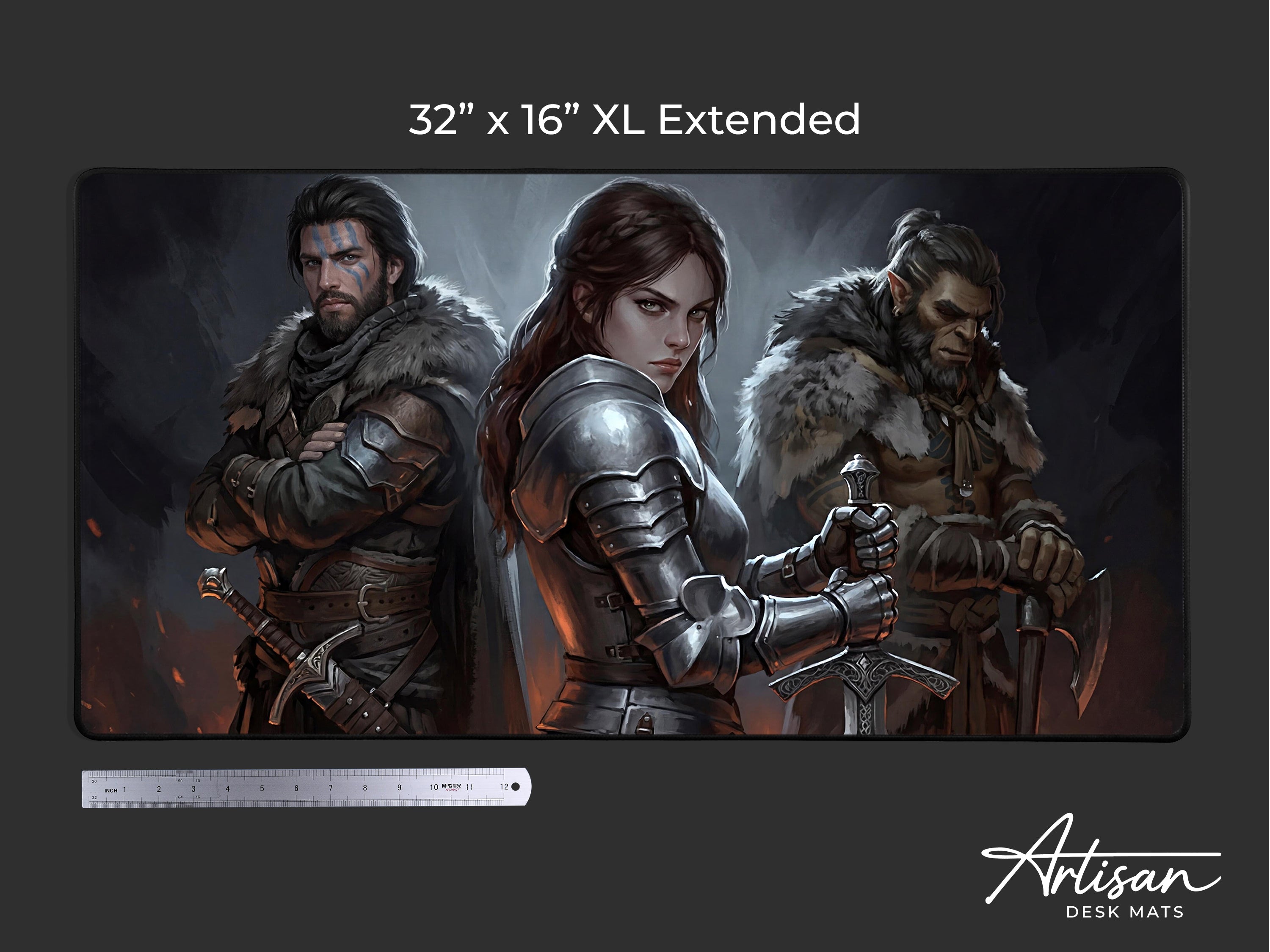 Crimson Desert Desk Mat, Black Desert Online Gaming Mousepad XL Neoprene, Greymanes Dark Fantasy
