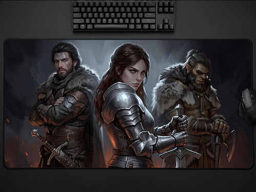 Crimson Desert Desk Mat, Black Desert Online Gaming Mousepad XL Neoprene, Greymanes Dark Fantasy