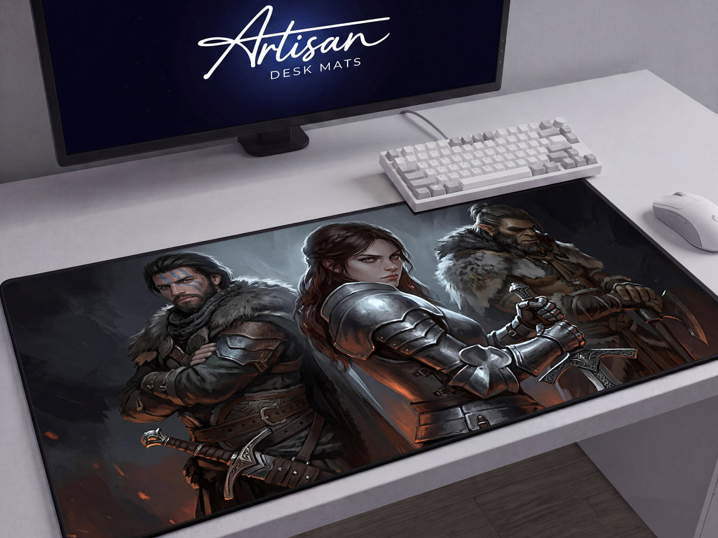 Crimson Desert Desk Mat, Black Desert Online Gaming Mousepad XL Neoprene, Greymanes Dark Fantasy