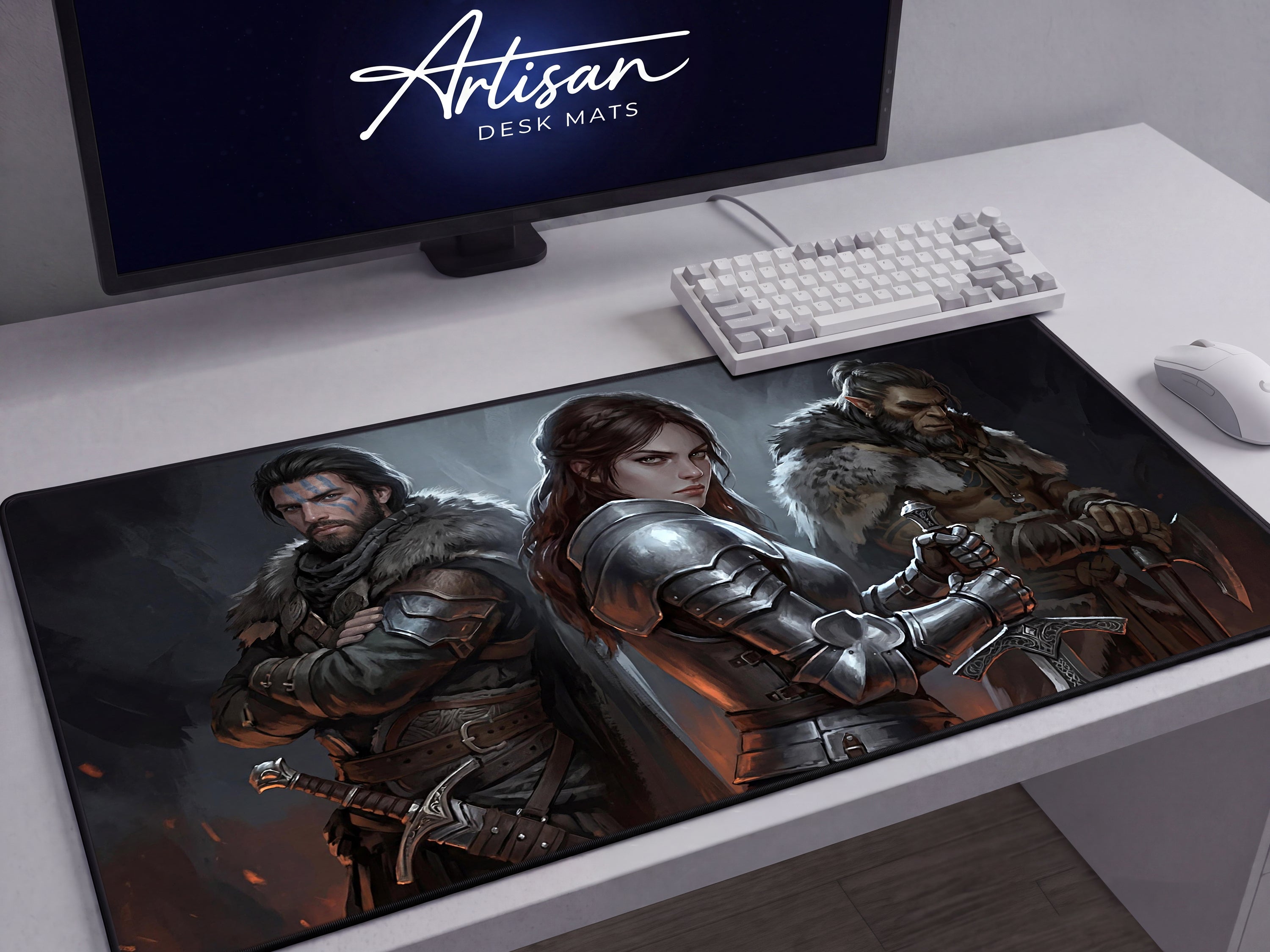 Crimson Desert Desk Mat, Black Desert Online Gaming Mousepad XL Neoprene, Greymanes Dark Fantasy