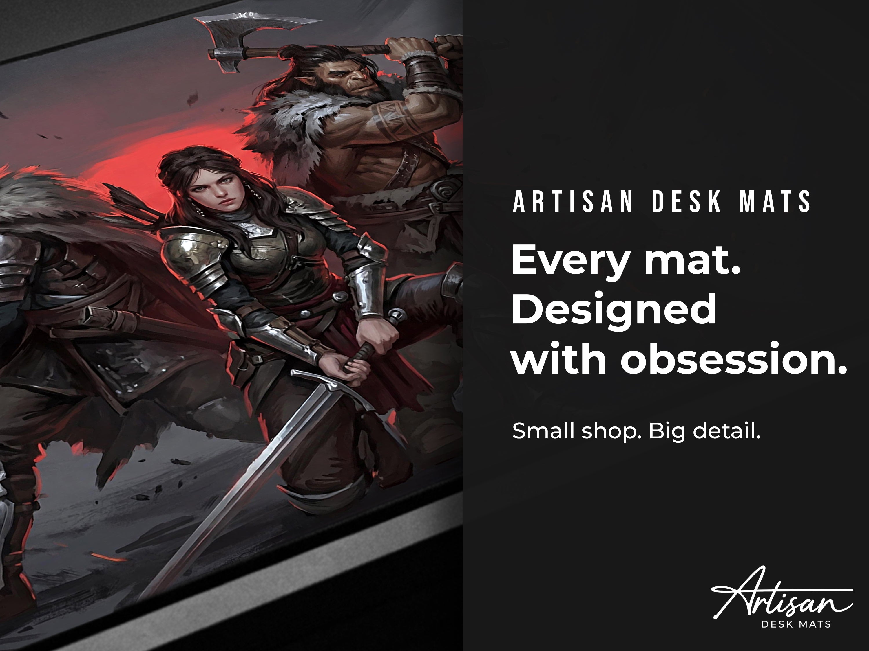 Crimson Desert Desk Mat, Video Game Art Mousepad XL Neoprene, Greymanes Dark Fantasy Poster