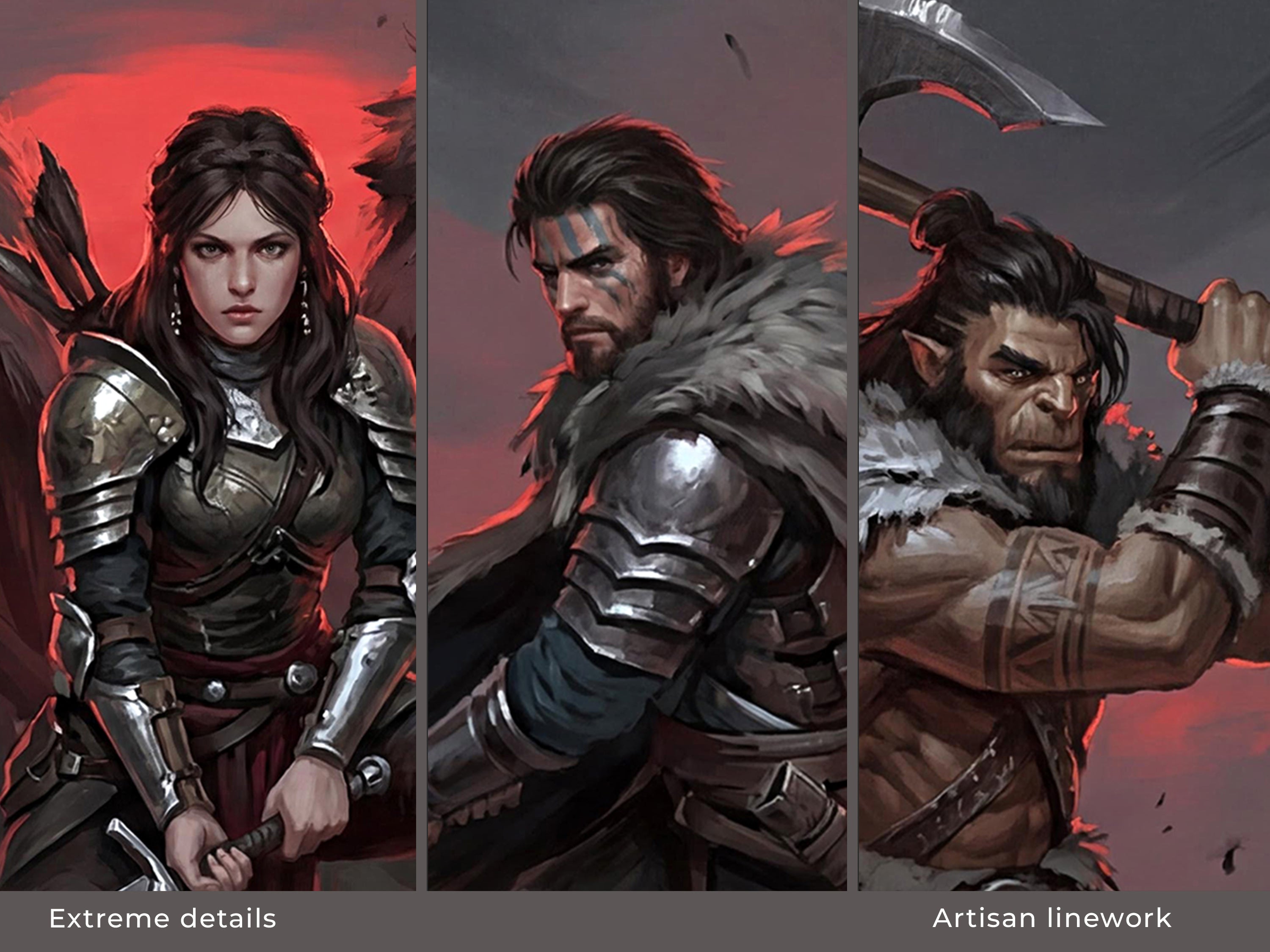Crimson Desert Desk Mat, Video Game Art Mousepad XL Neoprene, Greymanes Dark Fantasy Poster
