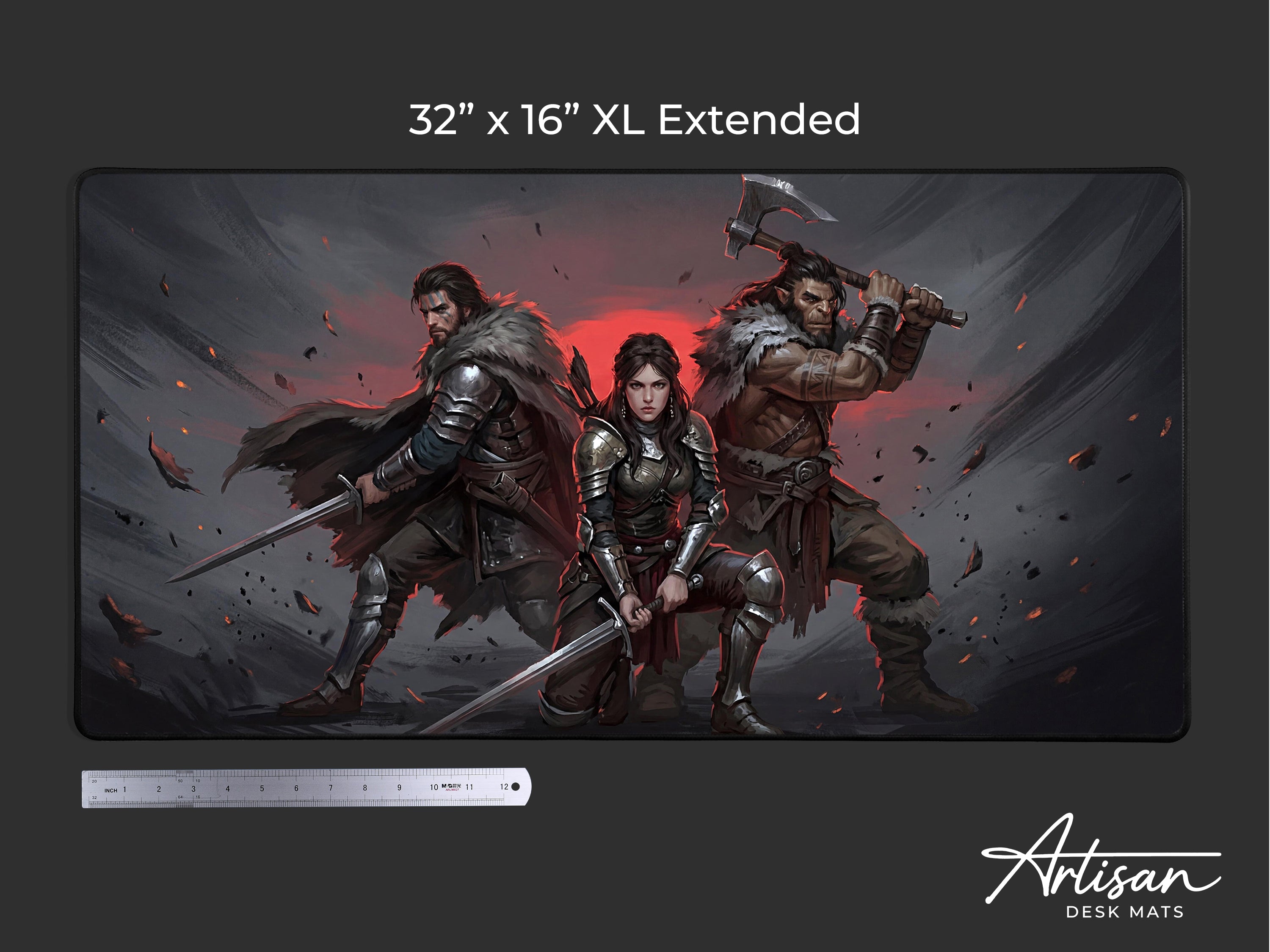 Crimson Desert Desk Mat, Video Game Art Mousepad XL Neoprene, Greymanes Dark Fantasy Poster