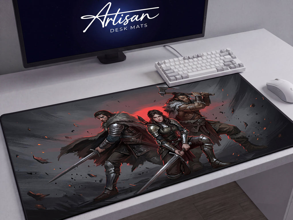 Crimson Desert Desk Mat, Video Game Art Mousepad XL Neoprene, Greymanes Dark Fantasy Poster