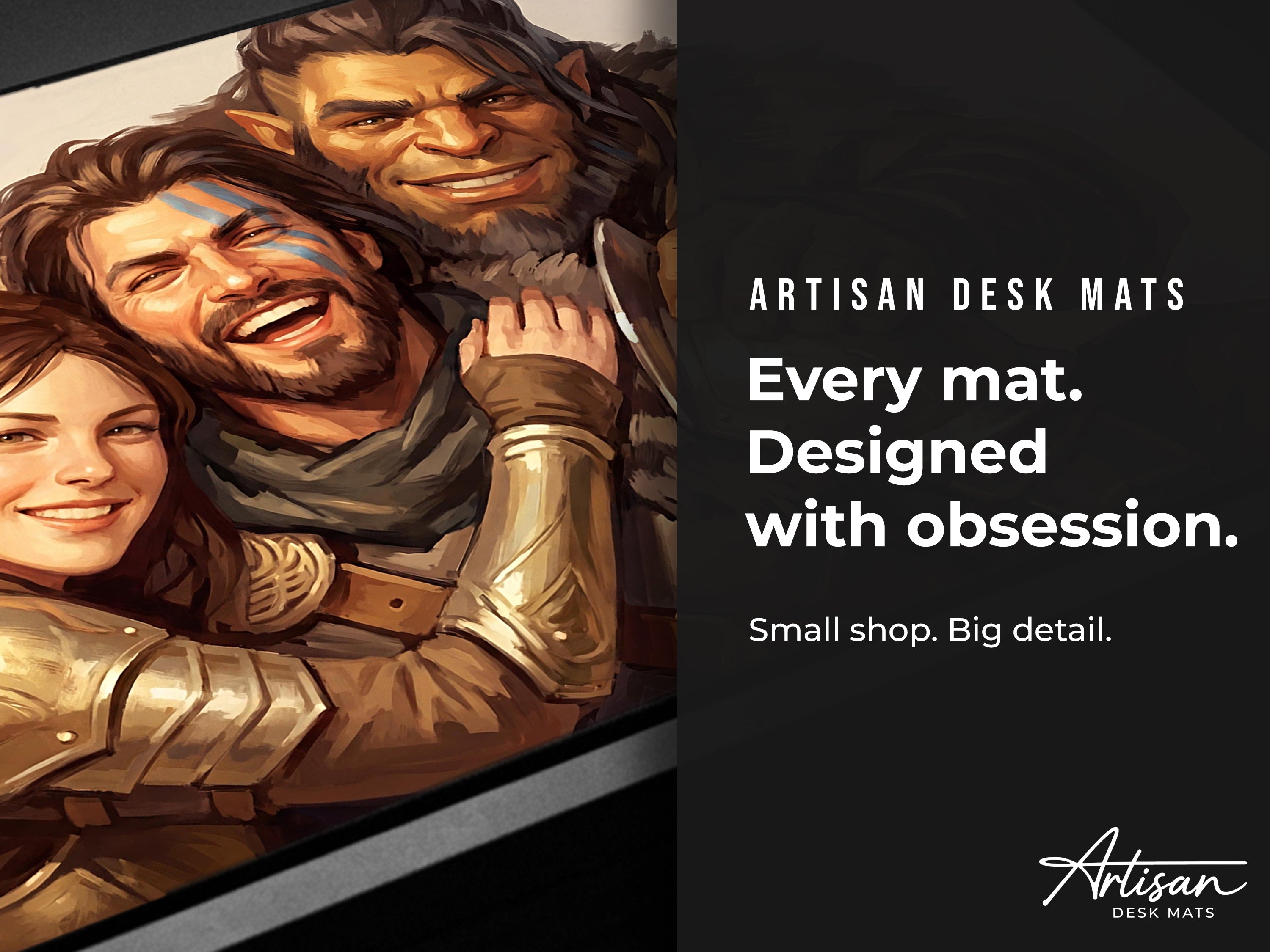Crimson Desert Desk Mat, Custom Gaming Mousepad XL Neoprene, Greymanes Dark Fantasy RPG Art