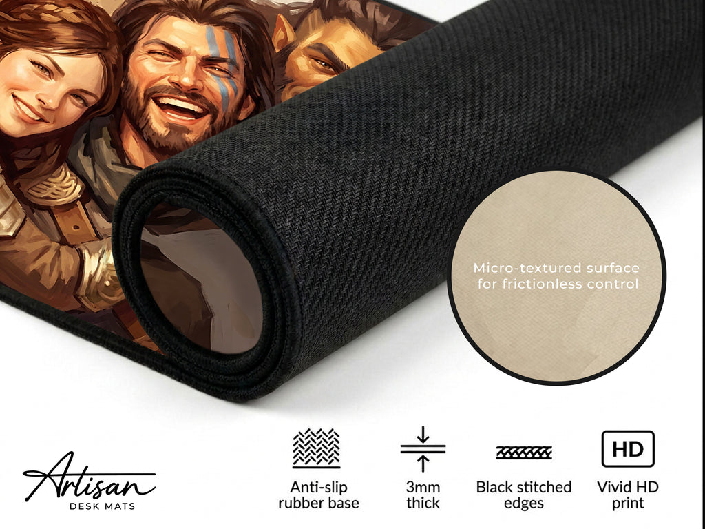 Crimson Desert Desk Mat, Custom Gaming Mousepad XL Neoprene, Greymanes Dark Fantasy RPG Art