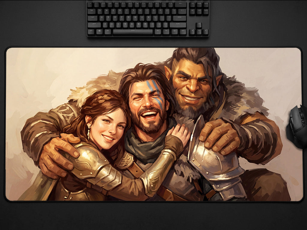 Crimson Desert Desk Mat, Custom Gaming Mousepad XL Neoprene, Greymanes Dark Fantasy RPG Art