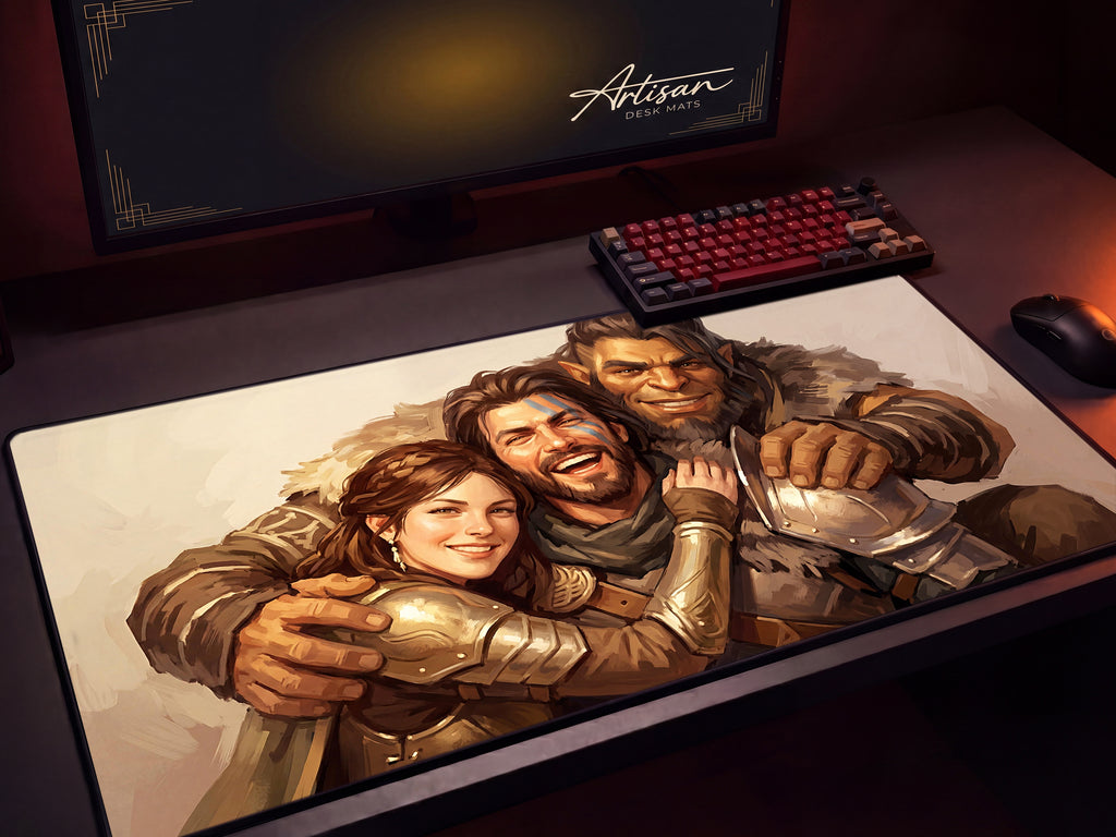 Crimson Desert Desk Mat, Custom Gaming Mousepad XL Neoprene, Greymanes Dark Fantasy RPG Art