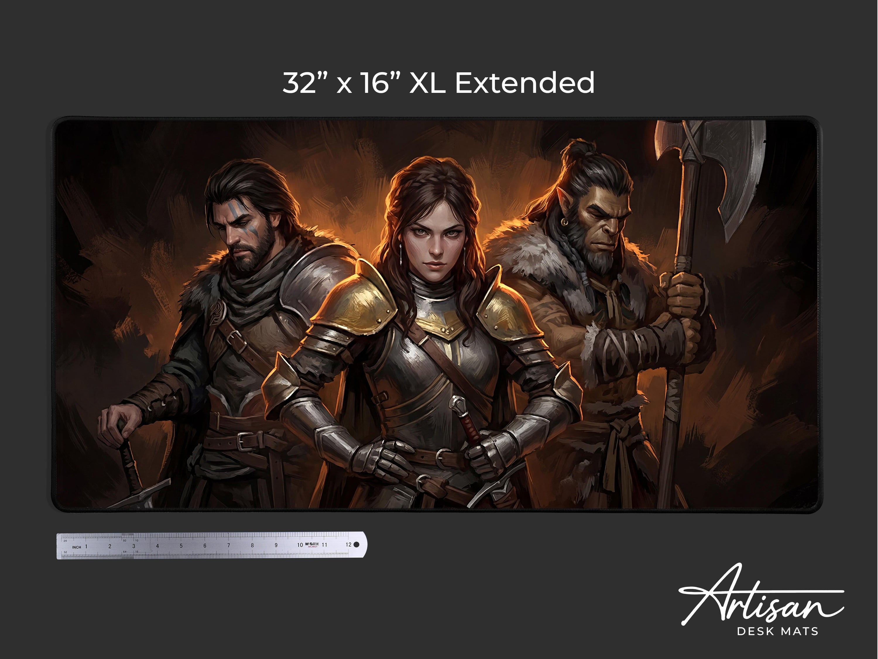 Crimson Desert Desk Mat, Gift for Gamer XL Neoprene, Greymanes Dark Fantasy Gaming Mousepad