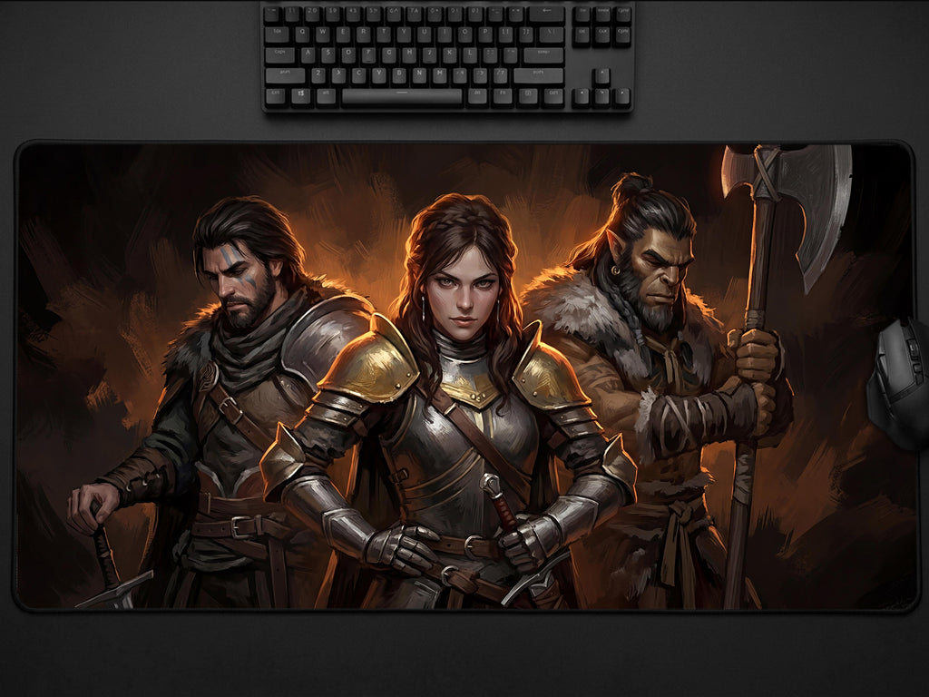 Crimson Desert Desk Mat, Gift for Gamer XL Neoprene, Greymanes Dark Fantasy Gaming Mousepad