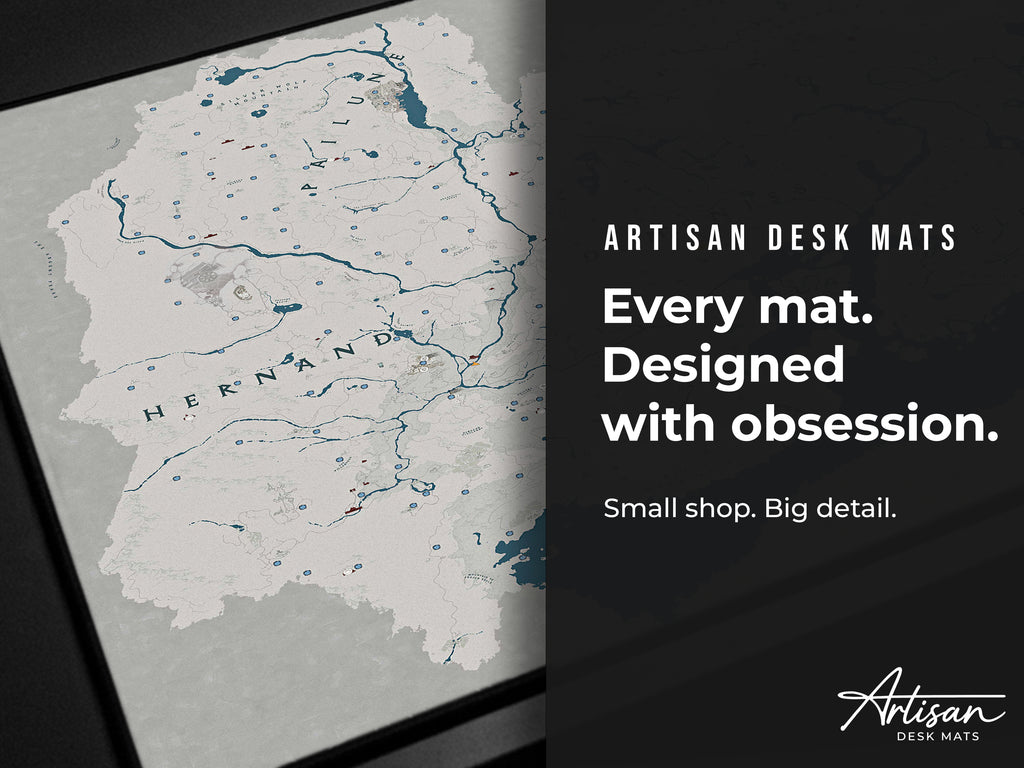 Crimson Desert World Map Desk Mat, XL Neoprene Gaming Mousepad, Pywel Game Map, Dark Fantasy Action RPG