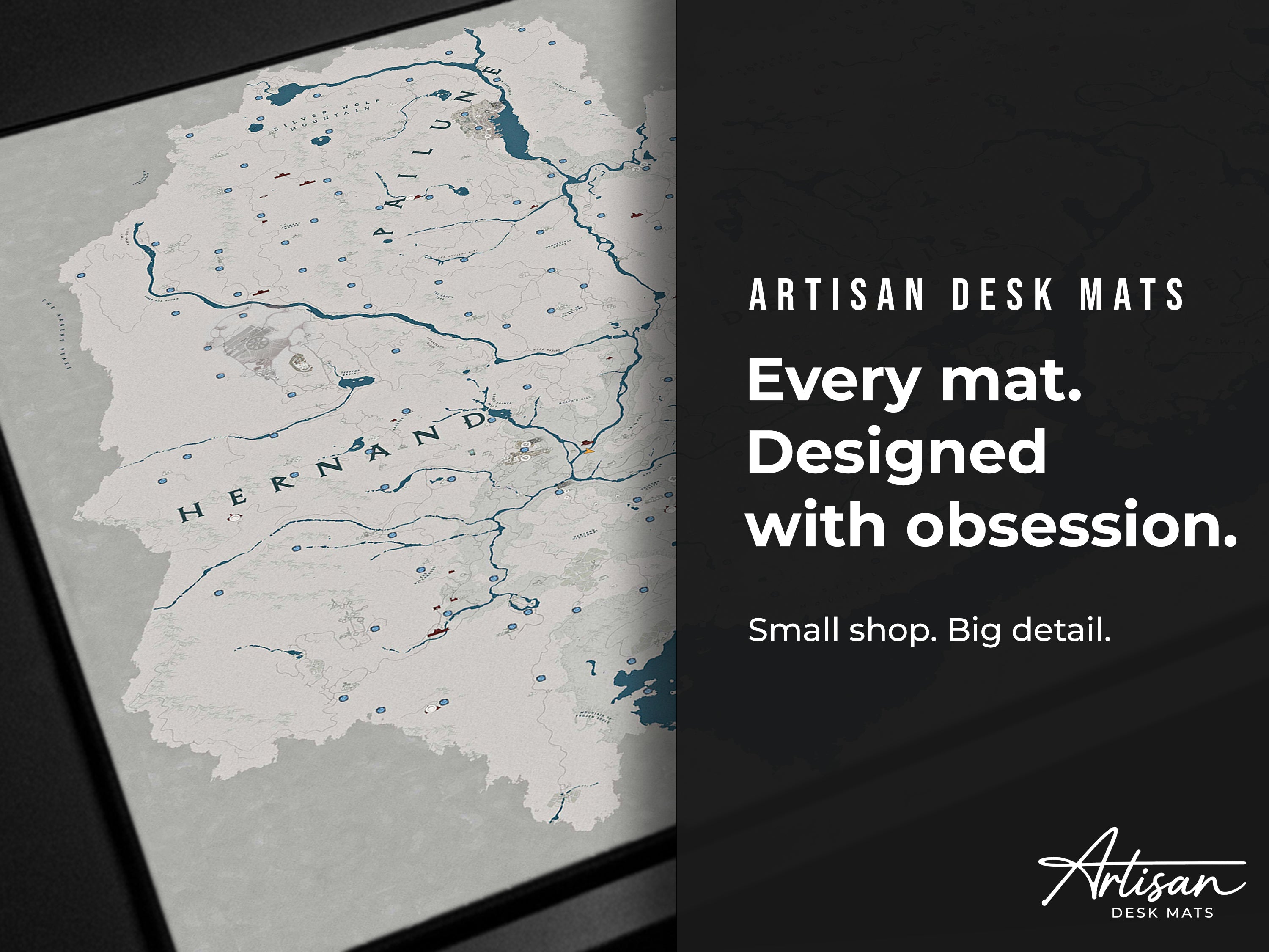 Crimson Desert World Map Desk Mat, XL Neoprene Gaming Mousepad, Pywel Game Map, Dark Fantasy Action RPG