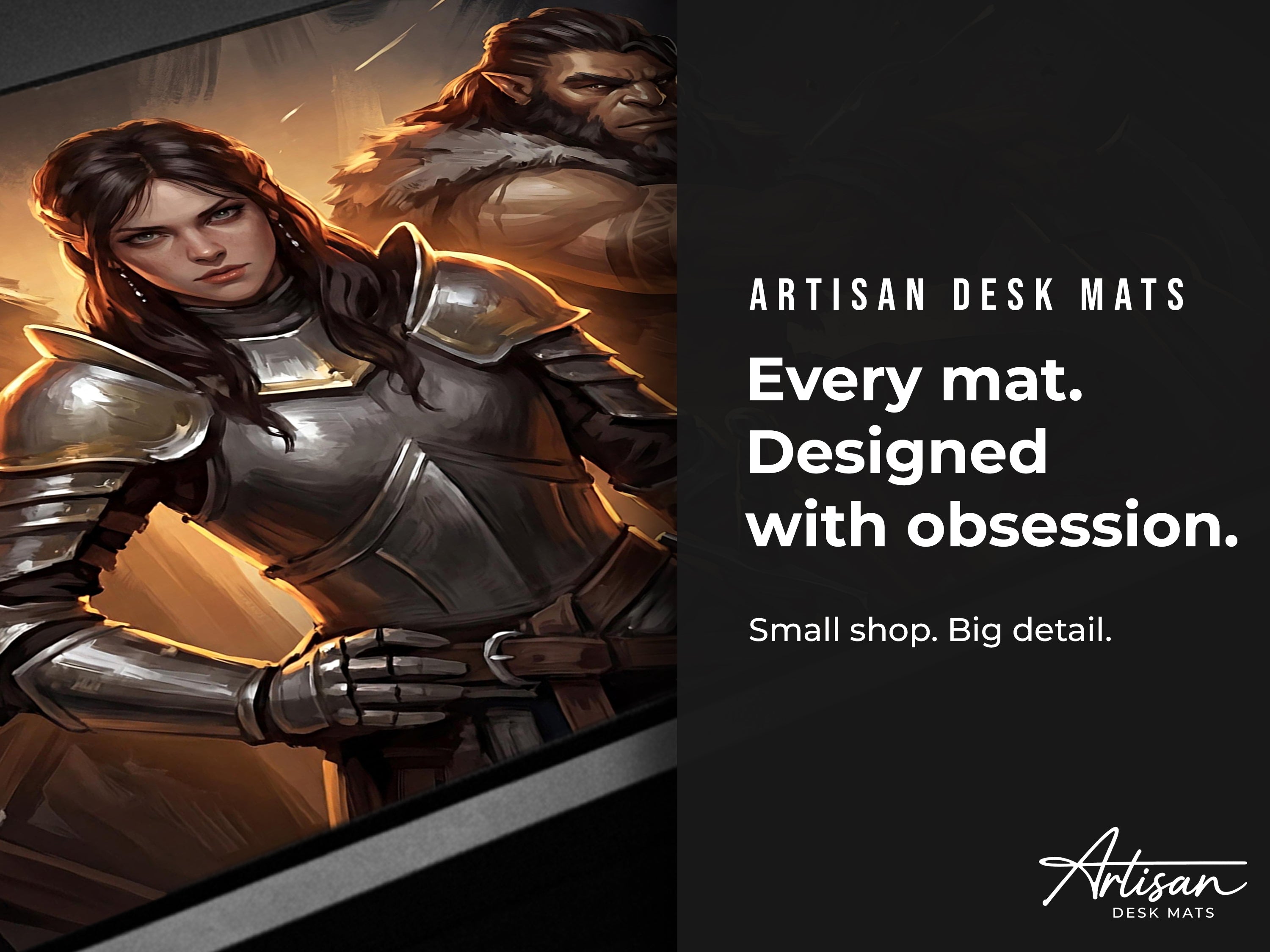 Crimson Desert Desk Mat, Kliff Damiane Oongka Gaming Mousepad XL Neoprene, Dark Fantasy RPG