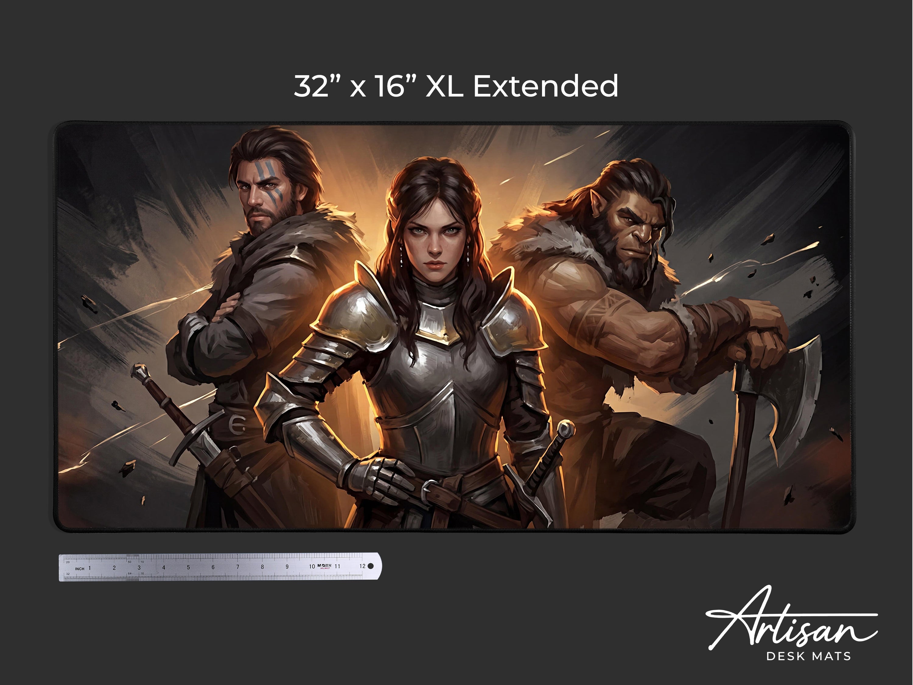 Crimson Desert Desk Mat, Kliff Damiane Oongka Gaming Mousepad XL Neoprene, Dark Fantasy RPG