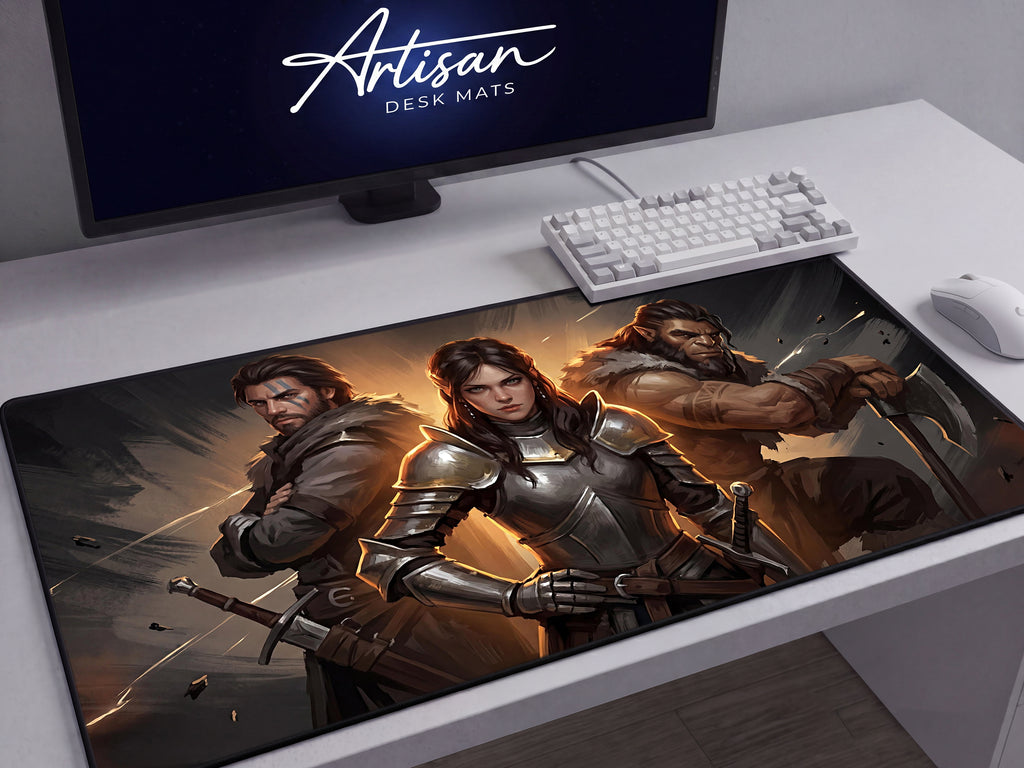 Crimson Desert Desk Mat, Kliff Damiane Oongka Gaming Mousepad XL Neoprene, Dark Fantasy RPG