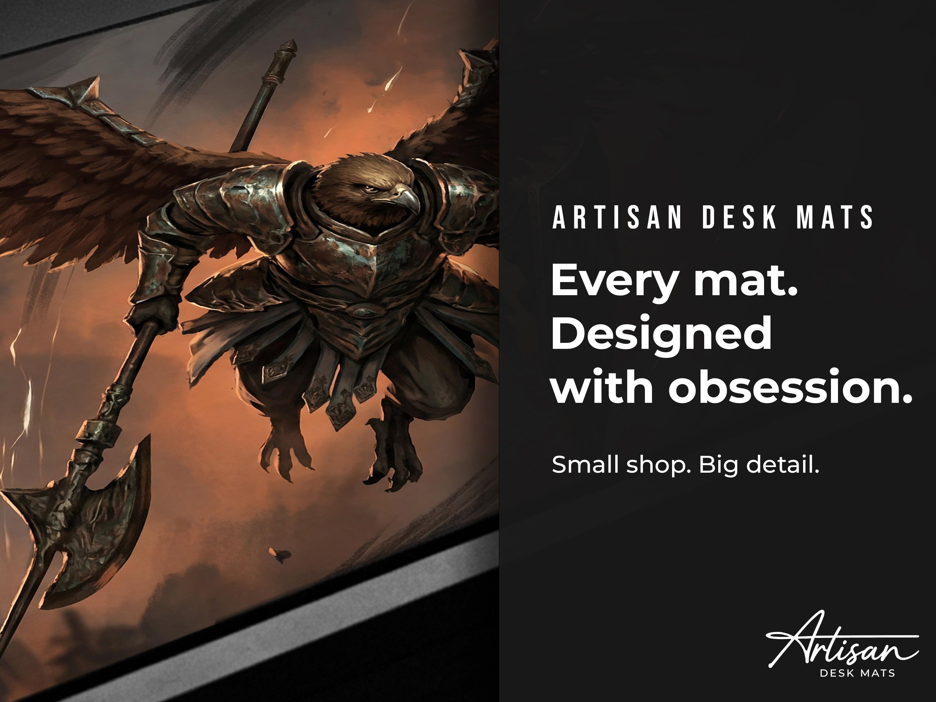 Guardian Nightreign Desk Mat, Elden Ring Gift for Gamer, XL Neoprene Gothic Gaming Mousepad