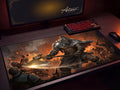 Oongka Desk Mat, Crimson Desert Gaming Mousepad XL Neoprene, Dark Fantasy Orc Warrior Art