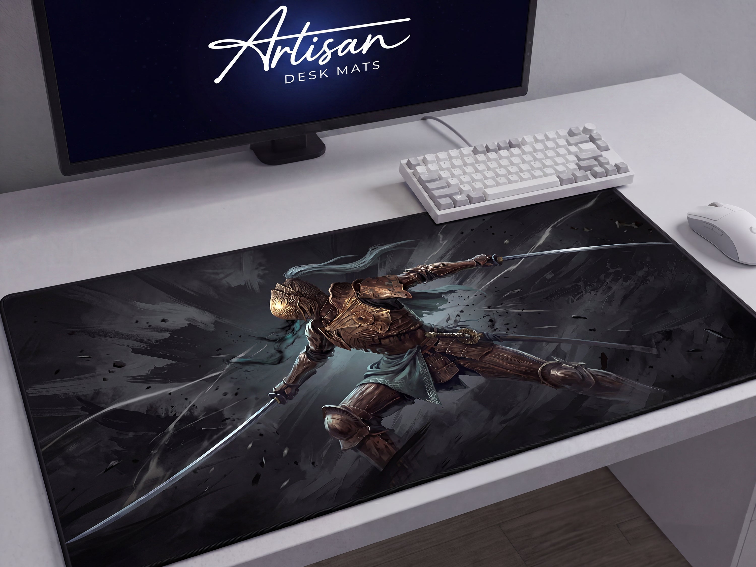 Executor Nightreign Desk Mat, Elden Ring Gift for Gamer, XL Neoprene Dark Fantasy Mousepad