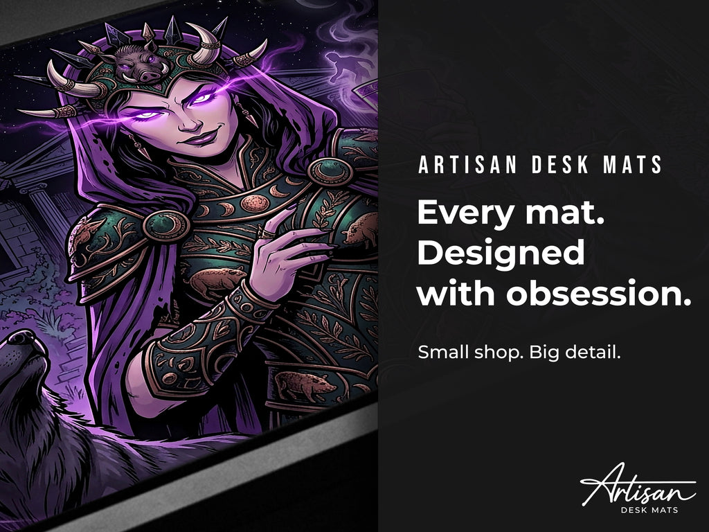 Circe Desk Mat, Greek Sorceress Mythology Mousepad, XL Neoprene Dark Fantasy