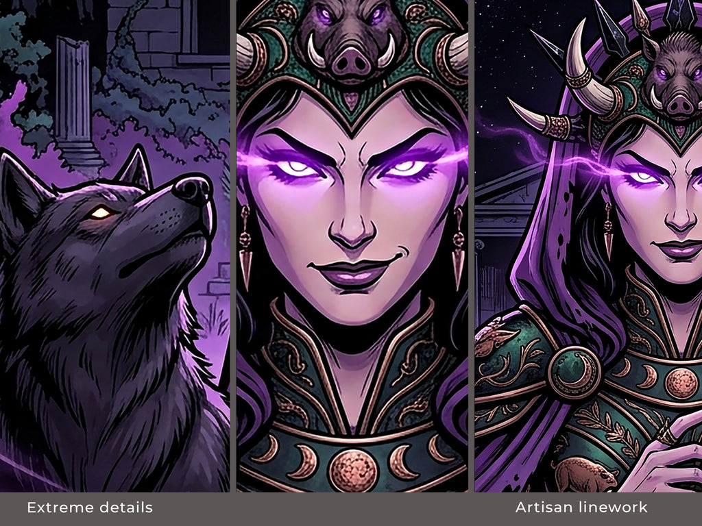 Circe Desk Mat, Greek Sorceress Mythology Mousepad, XL Neoprene Dark Fantasy