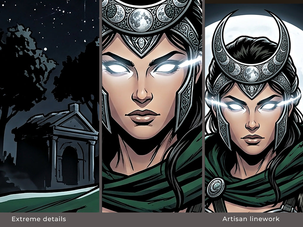 Artemis Desk Mat, Greek Goddess Mythology Mousepad, XL Neoprene Dark Fantasy