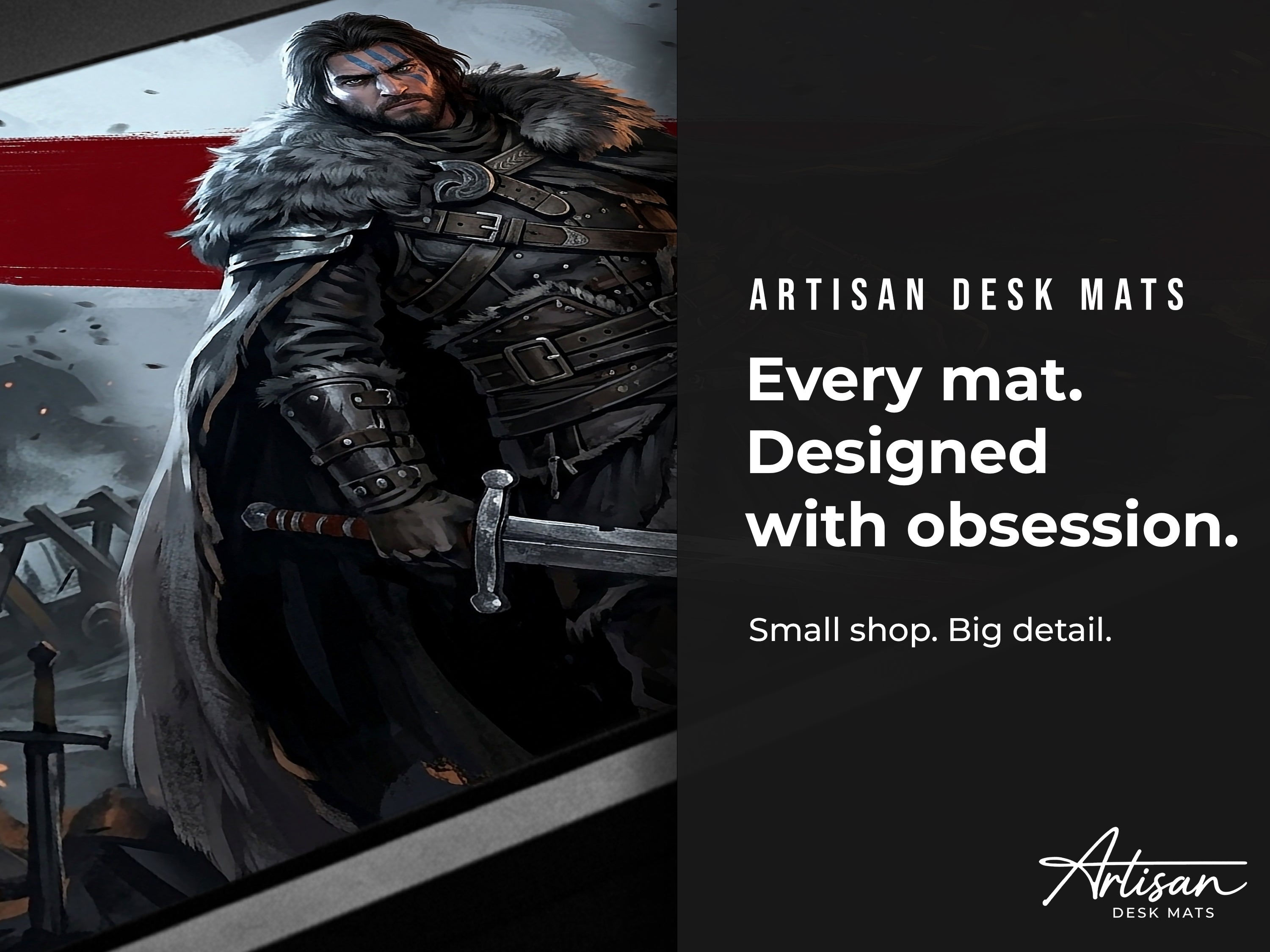 Crimson Desert Kliff Desk Mat, XL Neoprene Gaming Mousepad, Dark Fantasy Action RPG Game