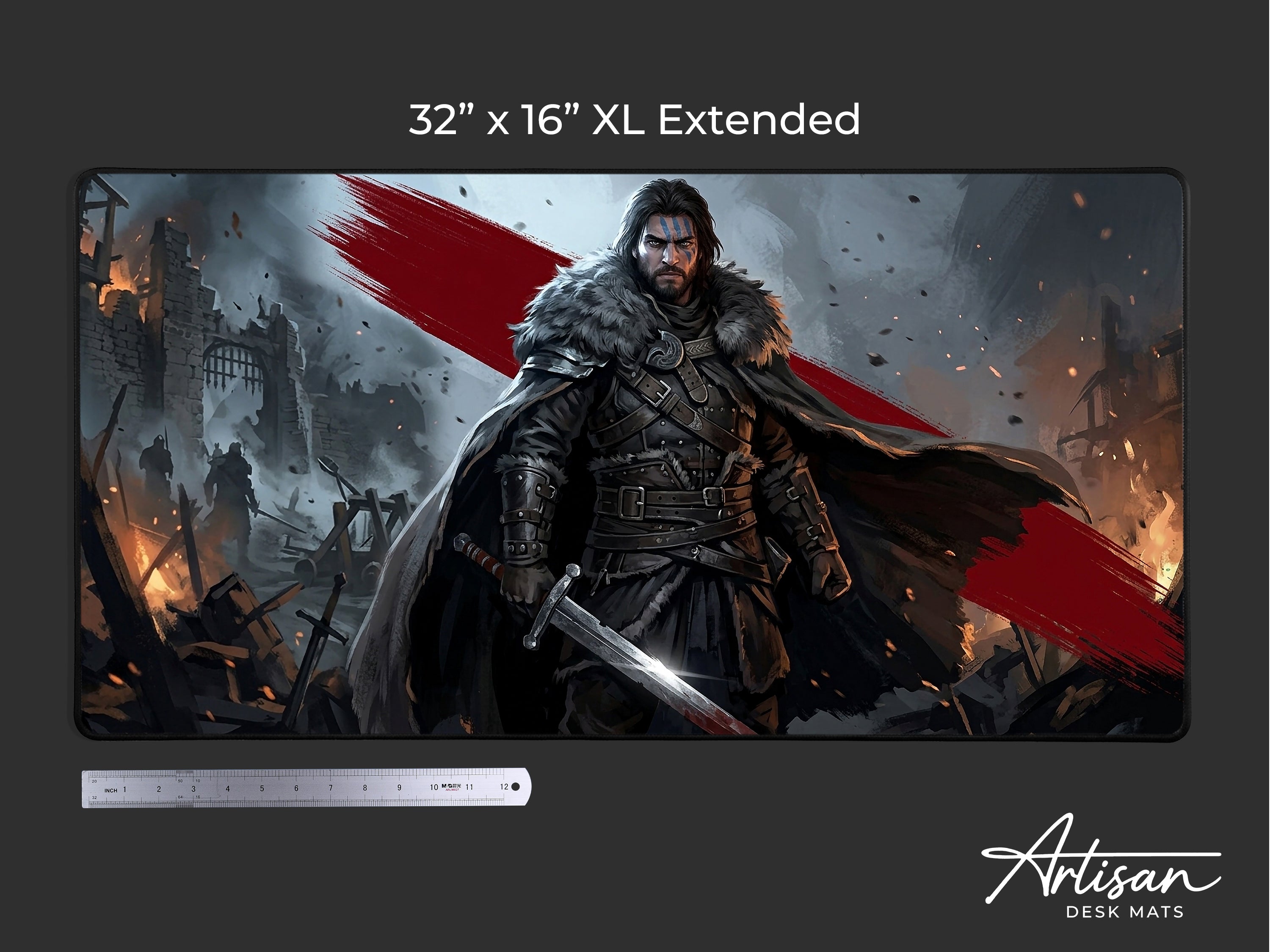 Crimson Desert Kliff Desk Mat, XL Neoprene Gaming Mousepad, Dark Fantasy Action RPG Game