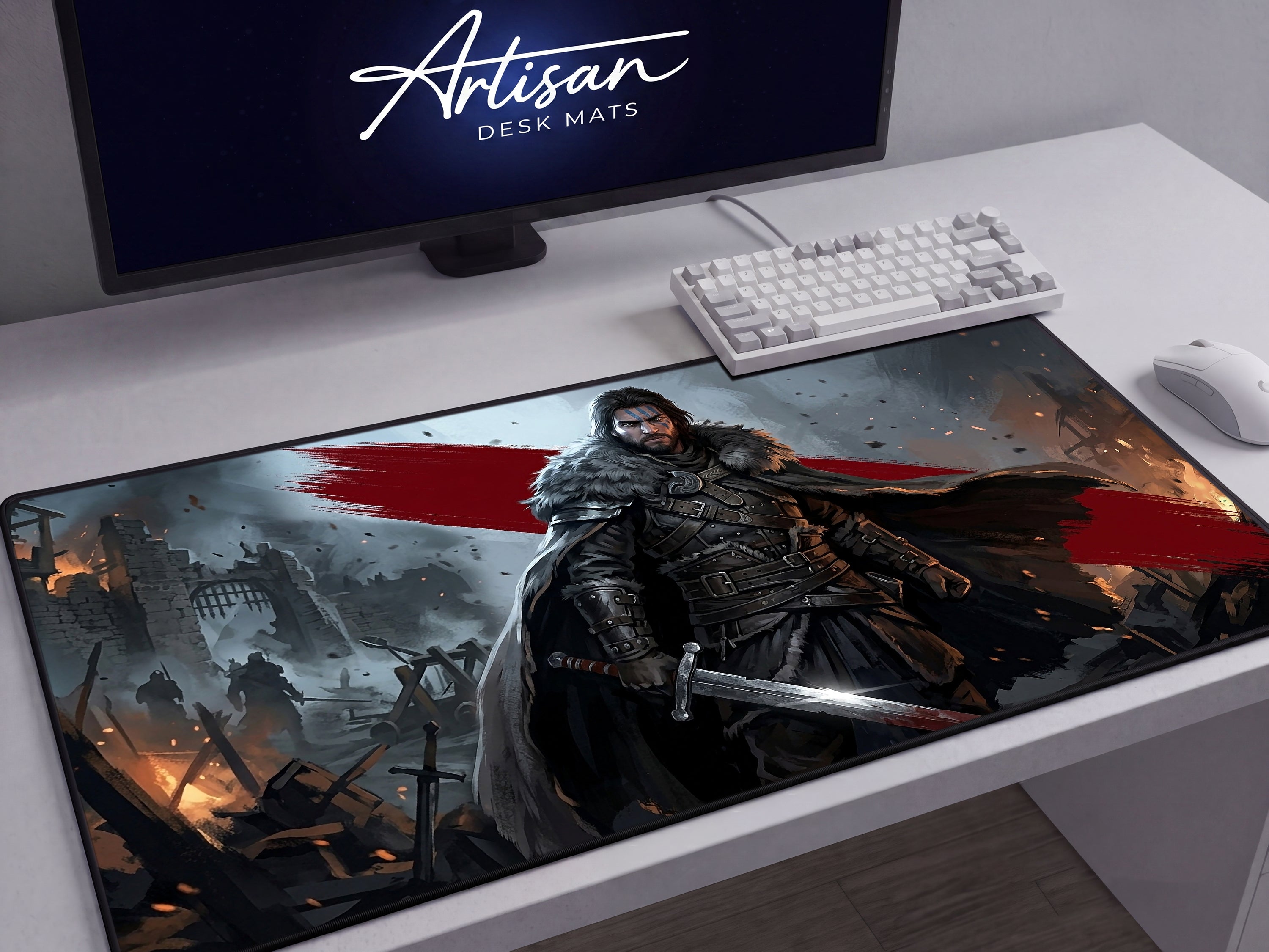 Crimson Desert Kliff Desk Mat, XL Neoprene Gaming Mousepad, Dark Fantasy Action RPG Game