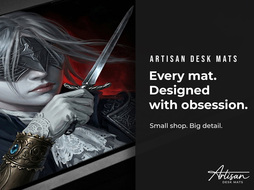 Duchess Desk Mat, Elden Ring Gaming Mousepad XL Neoprene, Nightreign Dark Fantasy Assassin Art