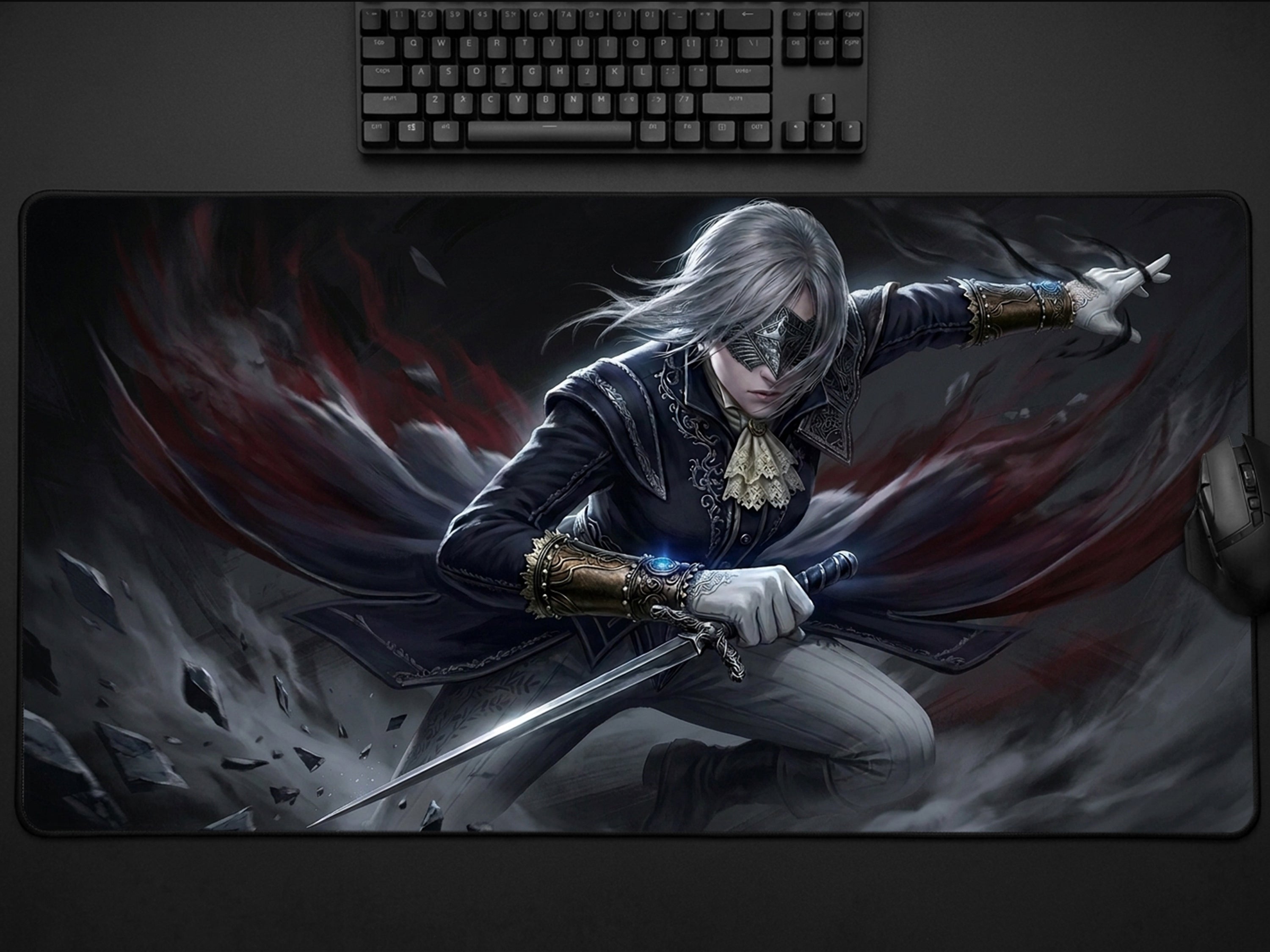 Duchess Nightreign Desk Mat, Elden Ring Gaming Mousepad XL Neoprene, Dark Fantasy Gothic Gaming