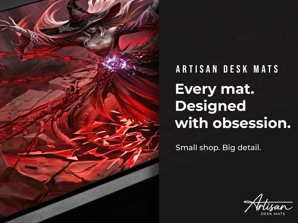 Recluse Gaming Mousepad, Nightreign , XL Neoprene Dark Fantasy Elden Ring Sorcerer Deskmat