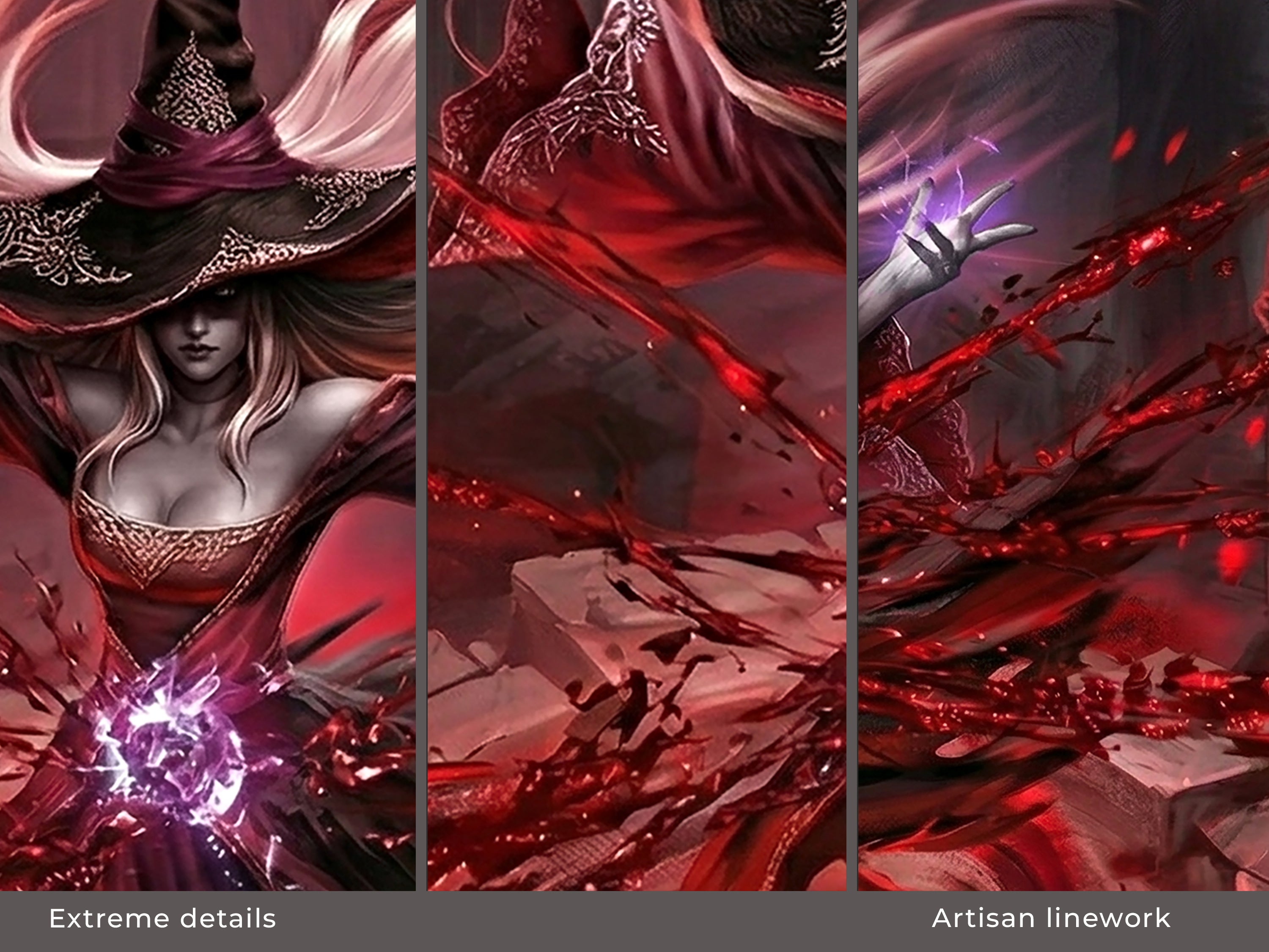 Recluse Gaming Mousepad, Nightreign , XL Neoprene Dark Fantasy Elden Ring Sorcerer Deskmat