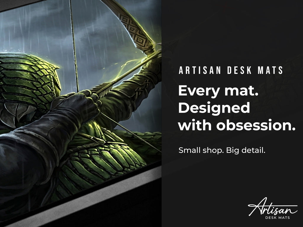 Ironeye Desk Mat, Elden Ring Gaming Mousepad XL Neoprene, Nightreign Dark Fantasy Archer Art