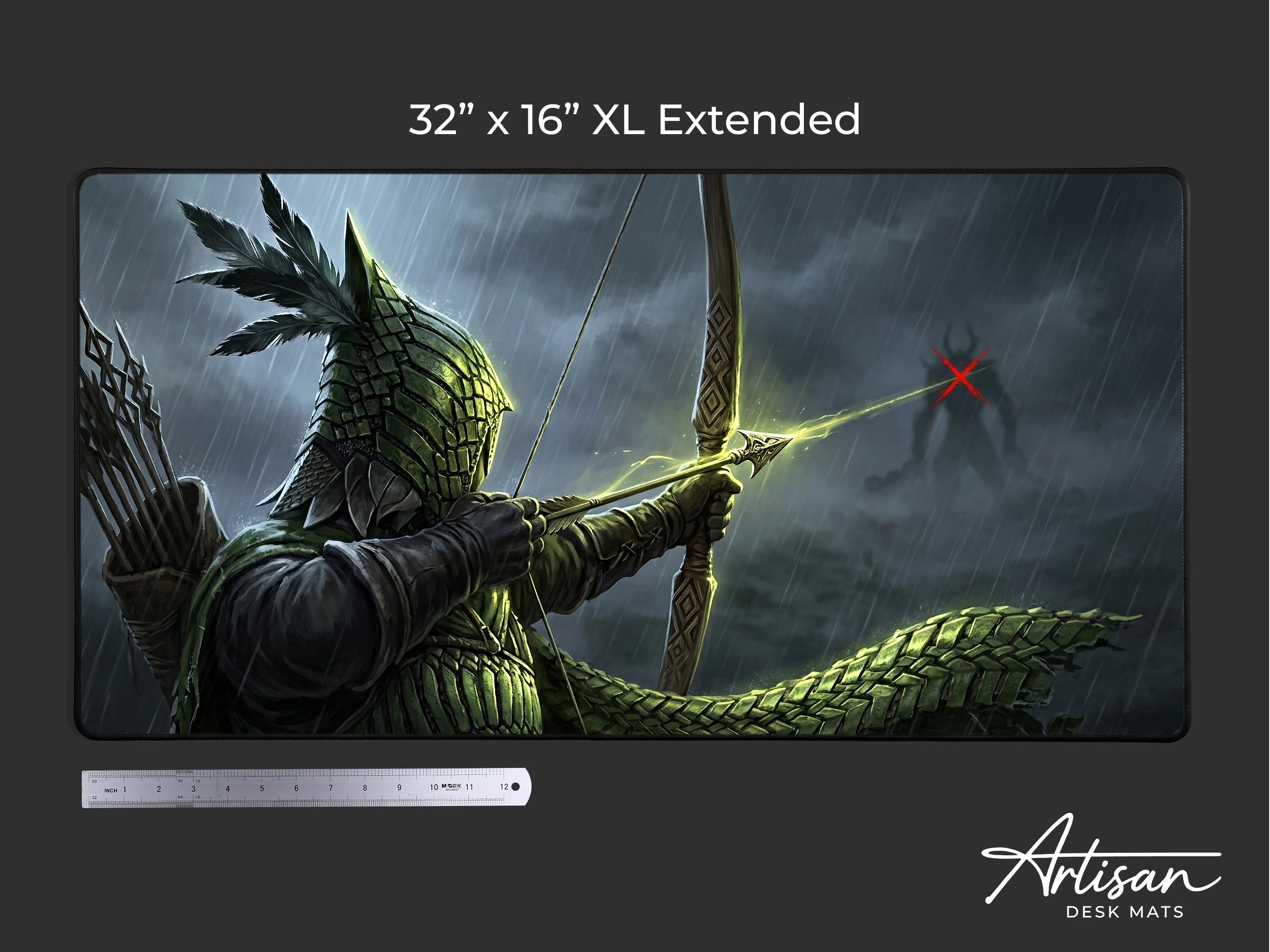Ironeye Desk Mat, Elden Ring Gaming Mousepad XL Neoprene, Nightreign Dark Fantasy Archer Art