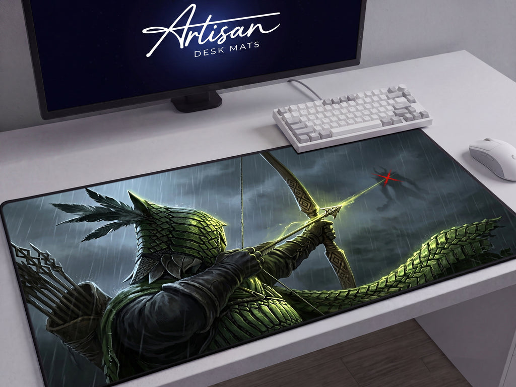 Ironeye Desk Mat, Elden Ring Gaming Mousepad XL Neoprene, Nightreign Dark Fantasy Archer Art