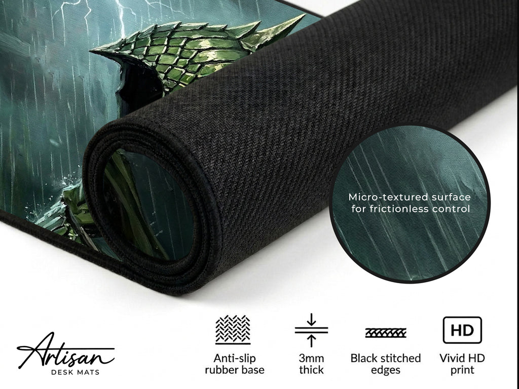 Ironeye Desk Mat, Nightreign Gaming Mousepad, XL Neoprene Dark Fantasy Elden Ring Archer
