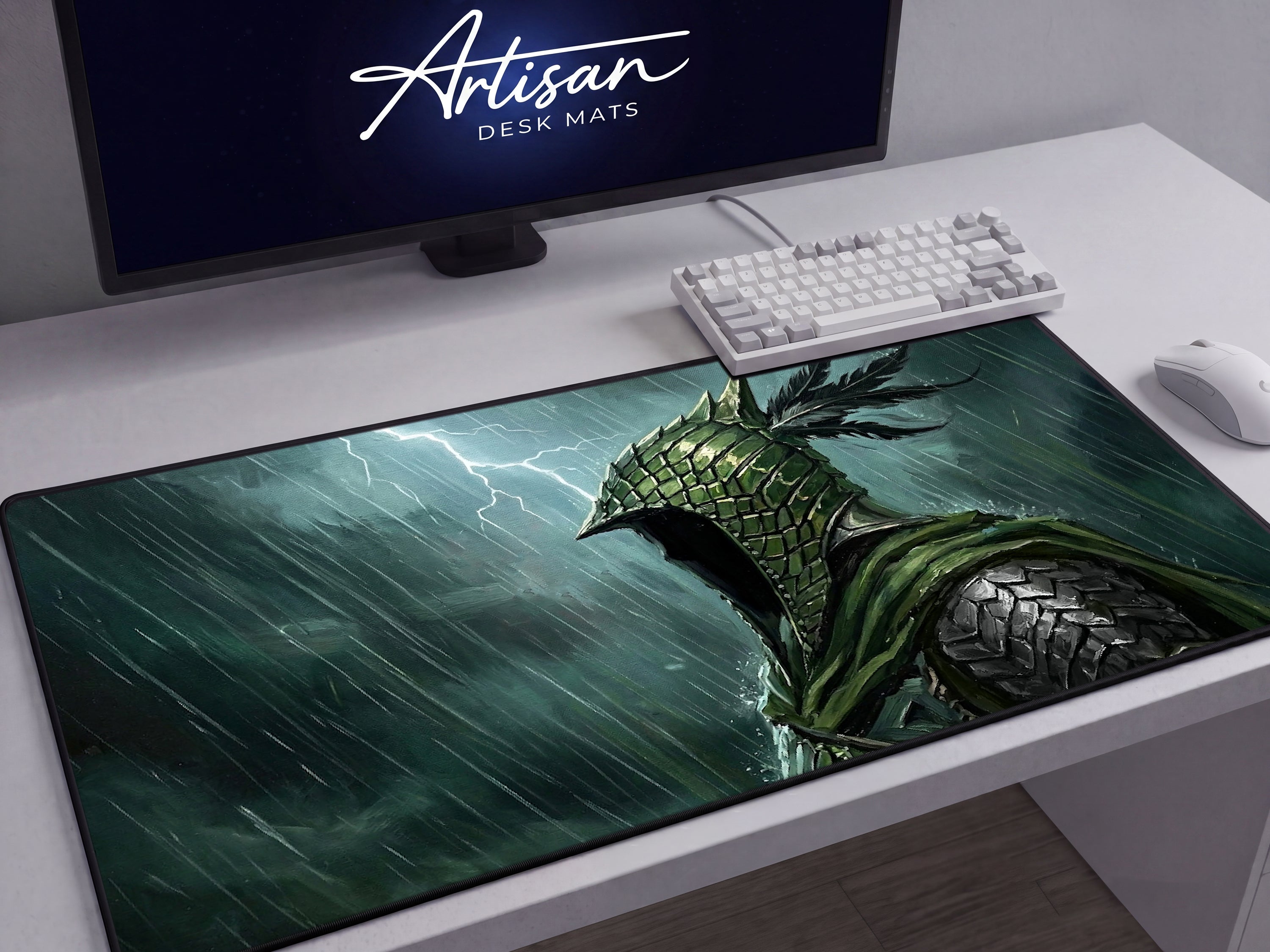 Ironeye Desk Mat, Nightreign Gaming Mousepad, XL Neoprene Dark Fantasy Elden Ring Archer